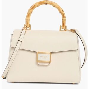 Kate Spade Ivory Satchel with Bamboo Handle